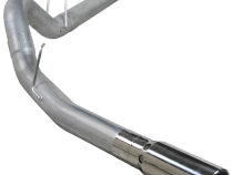 Filter Back Exhaust For 11-14 Ford F250/F350 Superduty 6.7L 4 Inch Single Pass Aluminized Diamond Eye