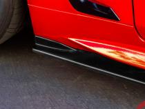 Infiniti Q60 Side Skirts &amp;amp; Rear Corners Matte Black For 17-22 Infiniti Q60 Stillen