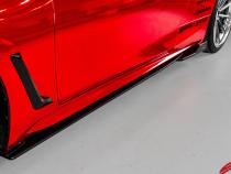 Infiniti Q60 Side Skirts &amp;amp; Rear Corners Matte Black For 17-22 Infiniti Q60 Stillen