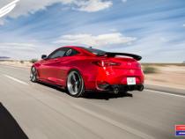 Infiniti Q60 Side Skirts &amp;amp; Rear Corners Matte Black For 17-22 Infiniti Q60 Stillen