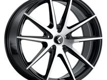 Cast Aluminum Wheels Spinner 181 BM 22x8.5 Machined Black 5 on 112 Bolt Pattern 40 Offset Kraze Wheels