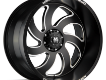 Aluminum Wheels 20x10 M07 BML Series Milled Flat Matte Black 6 On 135 Bolt Pattern -19 Offset Off Road Monster