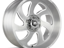 Aluminum Wheels 22x12 M07 BFS Series Brushed Face Silver 5 On 127 Bolt Pattern -44 Offset Off Road Monster