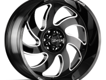 Aluminum Wheels 22x12 M07 GBML Series Milled Gloss Black 5 On 127 Bolt Pattern -44 Offset Off Road Monster