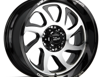 Aluminum Wheels 22x12 M22 GBM Series Machined Gloss Black 6 On 135 Bolt Pattern -44 Offset Off Road Monster
