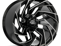 Aluminum Wheels 22x12 M24 GBML Series Milled Gloss Black 5 On 127/5 On 139.7 Bolt Pattern -44 Offset Off Road Monster