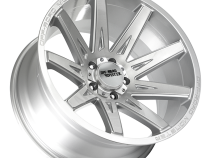 Aluminum Wheels 20x10 M25 BFS Series Brushed Face Silver 5 On 127 Bolt Pattern -19 Offset Off Road Monster