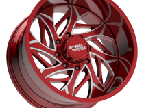Aluminum Wheels 22x12 M28 RML Series Milled Candy Red 5 On 127/5 On 139.7 Bolt Pattern -44 Offset Off Road Monster