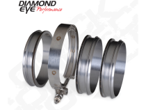 5 Inch Quick Connect Couplers 3 CNC Machined Flanges And 1 V-Band Clamp Diamond Eye