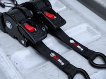 1 Inch x 10' Retractable Ratchet Tie Down 2 Pack Bullring