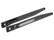 Antirock Fabricated Steel Sway Bar Arms 07-18 Wrangler JK Bent Style 21 Inch Long OAL 19.5 Inch C-C Slight Bend Includes Stickers Pair RockJock 4x4