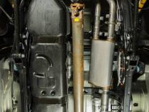 Violator Muffler Kit 09-18 Ram Hemi Split Rear Dual Exit Intermediate Pipe 3 in Hardware And Muffler Incl Tip Not Incl Natural Finish 409 Stainless Steel Pypes Exhaust