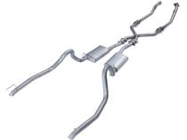 1998-2004 Mustang V6 Dual Turndown Tips With Catalytic Converters Exhaust Kit Street Pro Mufflers 409 Stainless Steel Pypes Performance Exhaust