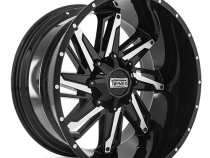 Aluminum Wheels 20x9 Wraith T-23 Gloss Black Machined 6 On 135/6 On 139.7 Bolt Pattern 18 Offset Twisted Off-Road