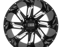 Aluminum Wheels 20x9 Raptor T-24 Black Milled 5 On 114.3/5 On 127 Bolt Pattern -12 Offset Twisted Off-Road