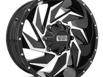 Aluminum Wheels 20x10 Billet T-25 Gloss Black Machined 5 On 114.3/5 On 127 Bolt Pattern -12 Offset Twisted Off Road