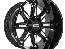 Aluminum Wheels 22x12 Billet T-25 Black Milled 5 On 114.3/5 On 127 Bolt Pattern -44 Offset Twisted Off-Road