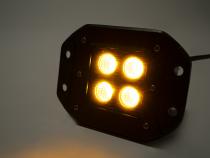 2 Inch Square Cree LED Flood Flush Mount Light Single Unit Black Series Amber/White Includes Hardware Harness Sold Separately Top Gun Customz