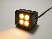 2 Inch Square Cube Cree LED Lights Pair Black Series White/Amber With Harness 79903 Top Gun Customz