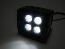 2 Inch Square Cree LED Flood Cube Light Single Unit Black Series Amber/White Includes Hardware Harness Sold Separately Top Gun Customz