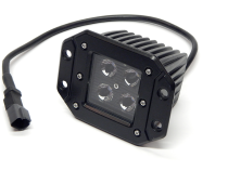 3 X 3 Inch 16W Square Flush Mount LED Light Flood 1,440 Lumens Each Black Series Top Gun Customz