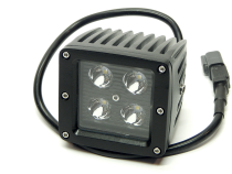 3 X 3 Inch 16W Square LED Light Spot 1,440 Lumens Each Black Series Top Gun Customz