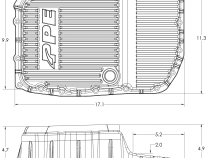 2007-2020 GM w/ 6L80 Heavy-Duty Cast Aluminum Transmission Pan Black