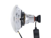 High/Low Beam Chrome 30W LED 5.75 Inch with HDR Switchback Halo Dapper Lighting
