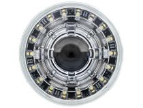 High/Low Beam Chrome 30W LED 5.75 Inch with Modern Switchback Halo Dapper Lighting
