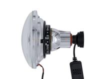 High/Low Beam Chrome 30W LED 5.75 Inch with Modern Switchback Halo Dapper Lighting