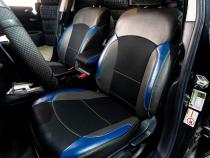 Front Seat Covers for 2013-2017 Subaru Crosstrek Pair Black with Red Stitch PRP Seats