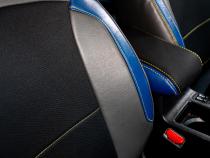 Front Seat Covers for 2013-2017 Subaru Crosstrek Pair Black with Red Stitch PRP Seats