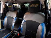 Front Seat Covers for 2013-2017 Subaru Crosstrek Pair Black with Red Stitch PRP Seats