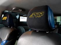 Front Seat Covers for 2013-2017 Subaru Crosstrek Pair Black with Red Stitch PRP Seats