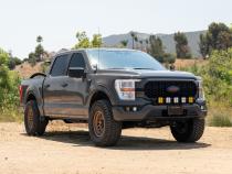 Front Seat Covers for 2021-Present Ford F150, 2023-Present Super Duty with Standard Seats, Black with Red Stitch PRP Seats