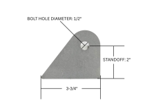 1/4 Inch Thick, 1/2 Inch Bolt Hole, 2 Inch Standoff SDHQ Offroad
