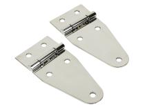 Jeep CJ/YJ Hood Hinge Pair 55-95 CJ and Wrangler YJ Polished Silver Kentrol