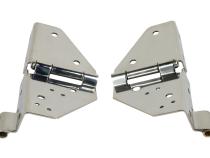 Jeep CJ/YJ Windshield Hinge Pair 76-95 CJ and Wrangler YJ Polished Silver Kentrol