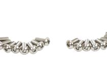 Jeep CJ/YJ Windshield Hinge No Mirror Holes Pair  76-95 CJ and Wrangler YJ Polished Silver Kentrol