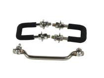 Jeep YJ Windshield Tie Down Kit 87-95 Wrangler TJ Polished Silver Kentrol