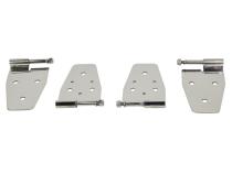 Jeep YJ Door Hinge Set 4 Pieces 87-95 Wrangler TJ Polished Silver Kentrol