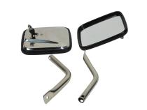 Jeep YJ Mirror Kit Pair 87-95 Wrangler TJ Polished Silver Kentrol