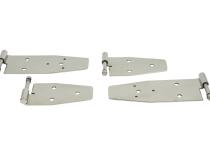 Jeep YJ Hardtop Door Hinge Set 4 Pieces 94-95 Wrangler YJ Polished Silver Kentrol