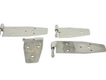 Jeep YJ Hardtop Door Hinge Set 4 Pieces 94-95 Wrangler YJ Polished Silver Kentrol