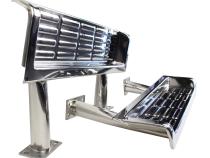 Jeep TJ Side Steps Pair 97 Wrangler TJ-2000 Polished Silver Kentrol