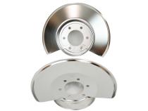 Jeep CJ Disc Brake Dust Cover Pair 78-86 CJ Polished Silver Kentrol
