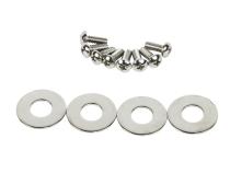 Jeep CJ/YJ Interior Door Latch Brackets Pair 81-95 CJ and Wrangler YJ Polished Silver Kentrol