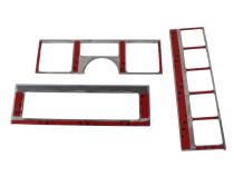 Jeep YJ Dash Overlay Set (3 pieces) 87-95 Wrangler TJ Polished Silver Kentrol