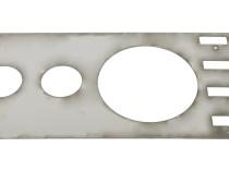 Jeep CJ Gauge Cover Without Radio Opening 76-86 CJ Polished Silver Kentrol