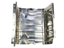 Jeep CJ/YJ Gas Tank Skid Plate with strap 76-90 CJ and Wrangler YJ Polished Silver Kentrol